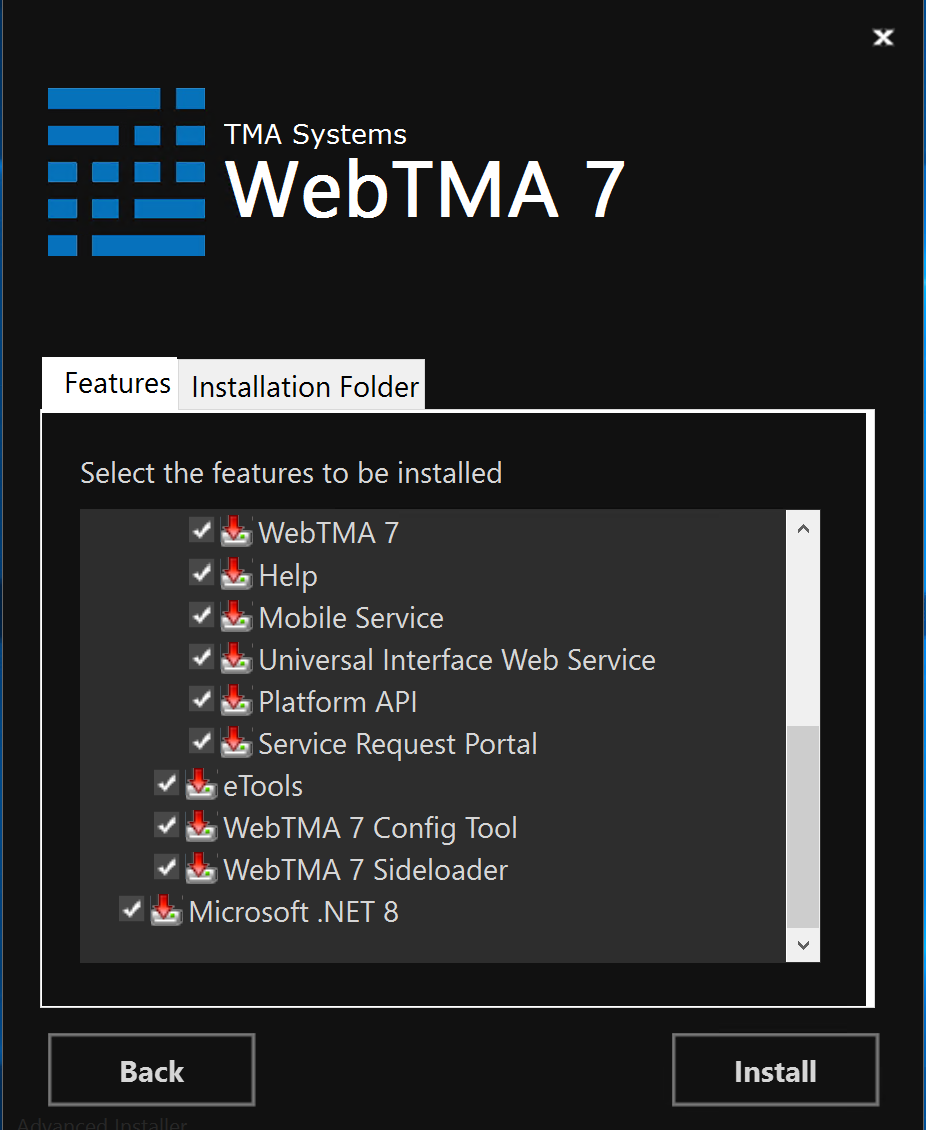WebTMA7 On-Prem Install NET8.png
